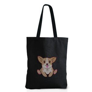 100% Cotton Tote Bag 12oz, Fluffy, Soft Velvet Applique